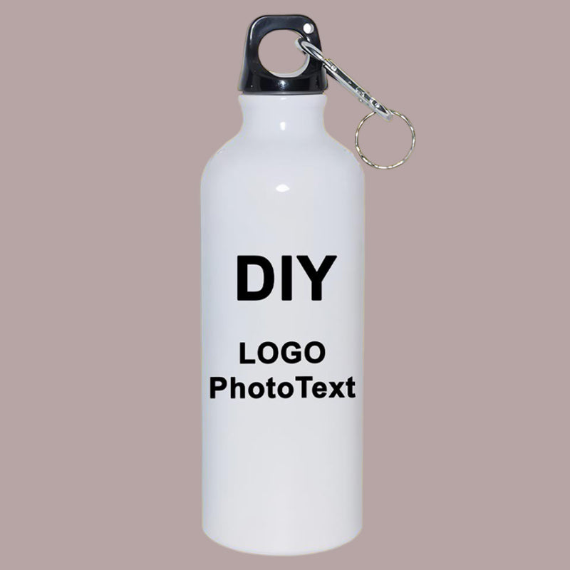 DIY Sports Water Bottle Customizable Logo Text Photo Color Printing Portable Aluminum Souvenir