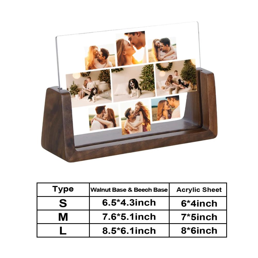 Custom Couple Photo Collage Picture Frame Home Bedroom Decoration Personalized Photo Frame