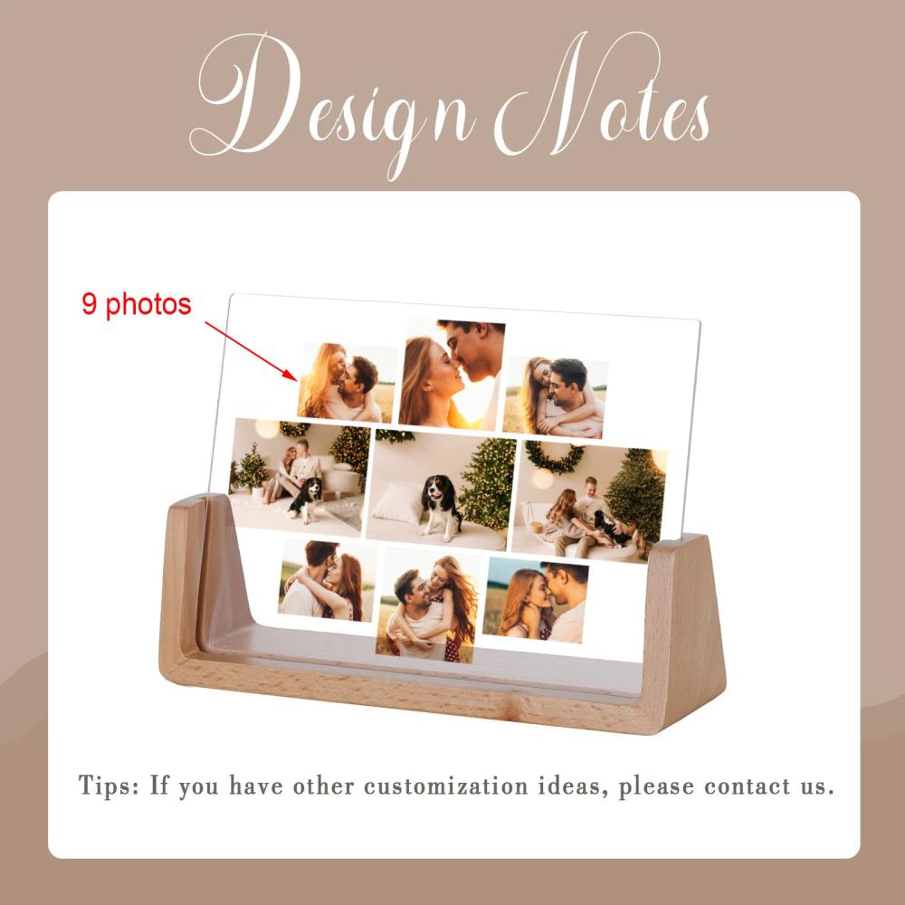 Custom Couple Photo Collage Picture Frame Home Bedroom Decoration Personalized Photo Frame