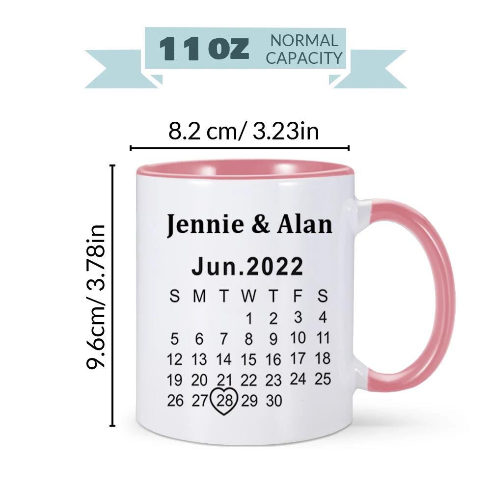 Personalized couple mugs customized photo date name wedding anniversary gift