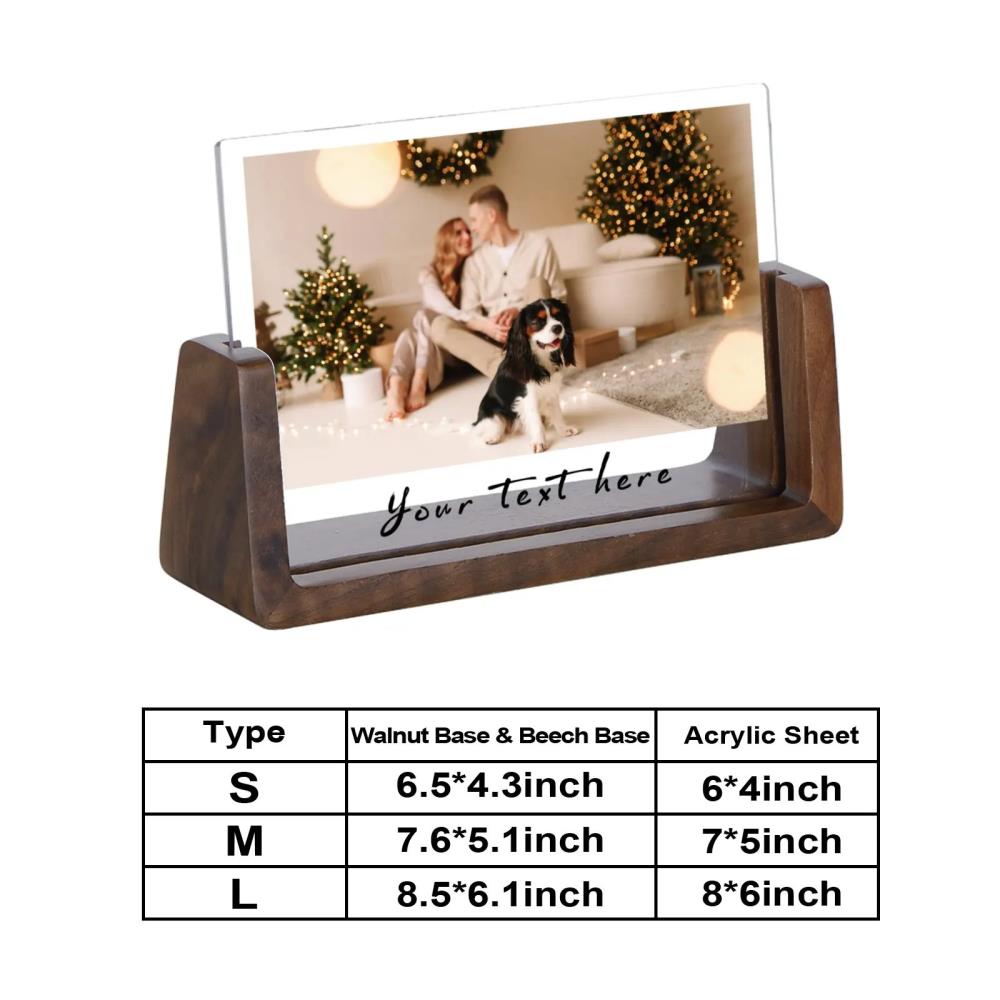 Customized Couple Photo Frame Personalized Text Bedroom Desktop Display Gift Idea