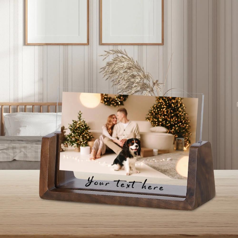 Customized Couple Photo Frame Personalized Text Bedroom Desktop Display Gift Idea