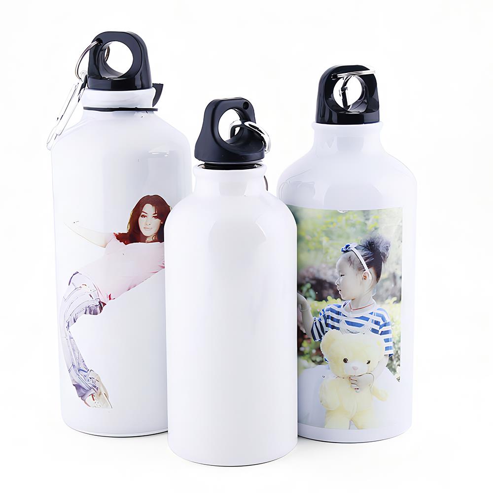 DIY sports water bottle with customizable logo, text, photo and color printing