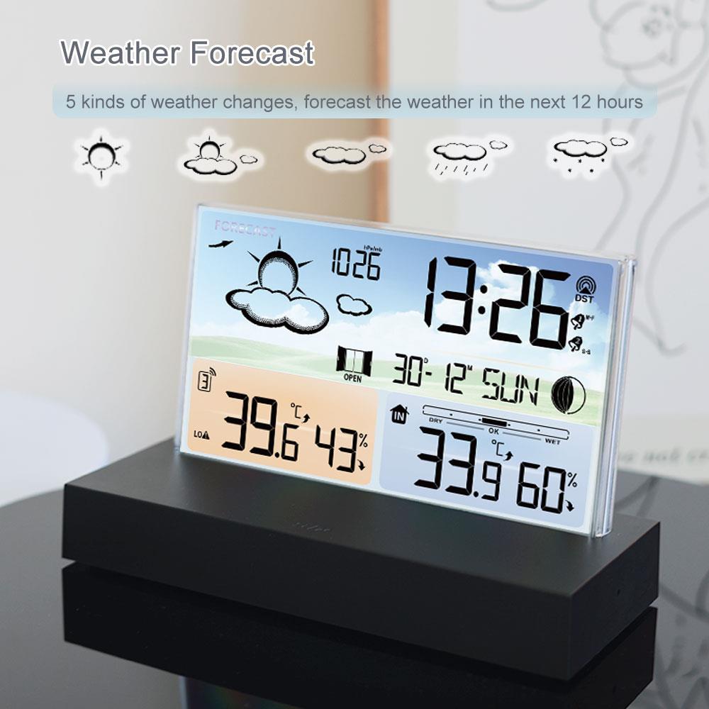 Digital Weather Station Transparent Thermohygrometer Indoor and Outdoor Thermohygrometer