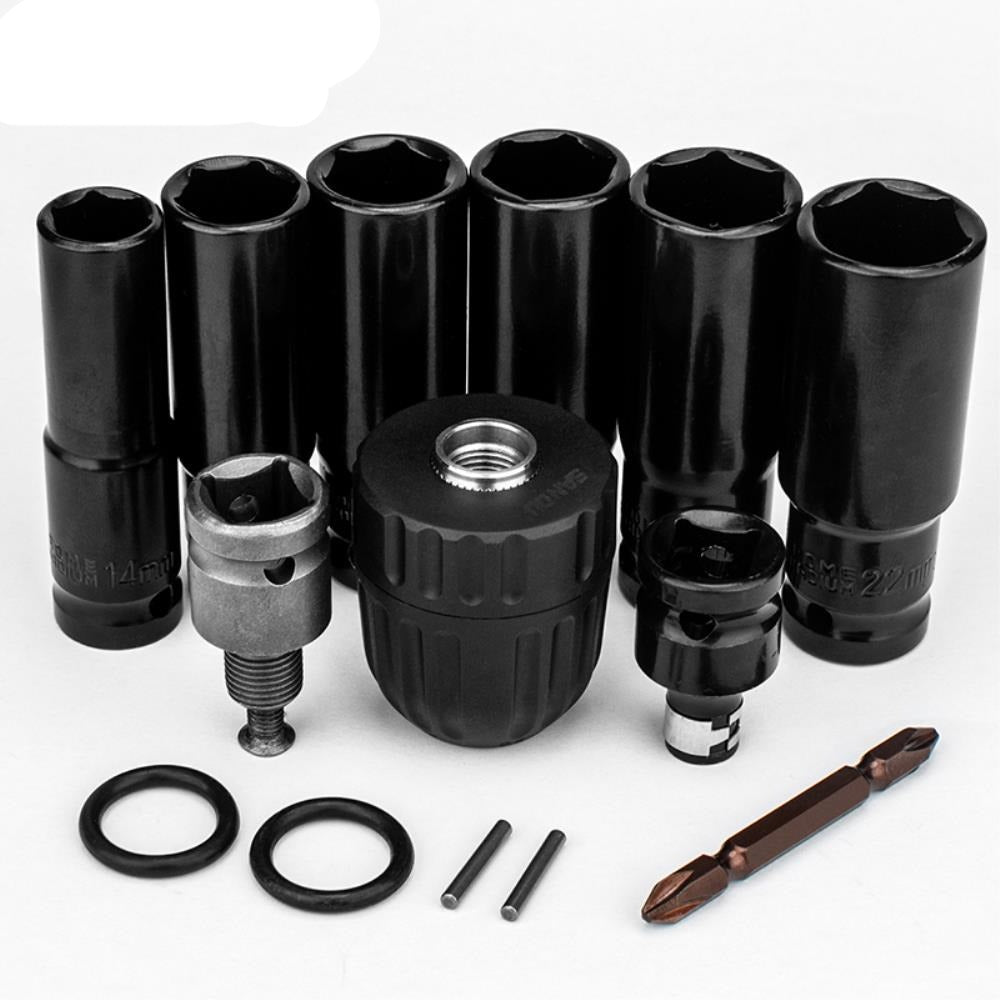 14-Piece Electric Impact Wrench Hex Socket Adapter Set for Electric Drill Wrench Screwdriver