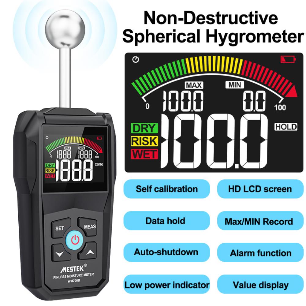 Digital Wood Moisture Meter Hygrometer Non-Contact Humidity Tester Moisture Detector