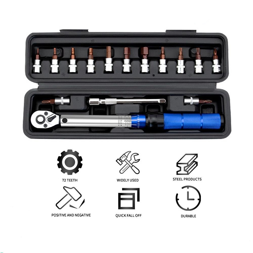 16-piece torque wrench high-precision torque preset wrench 2-24N.m torque adjustable