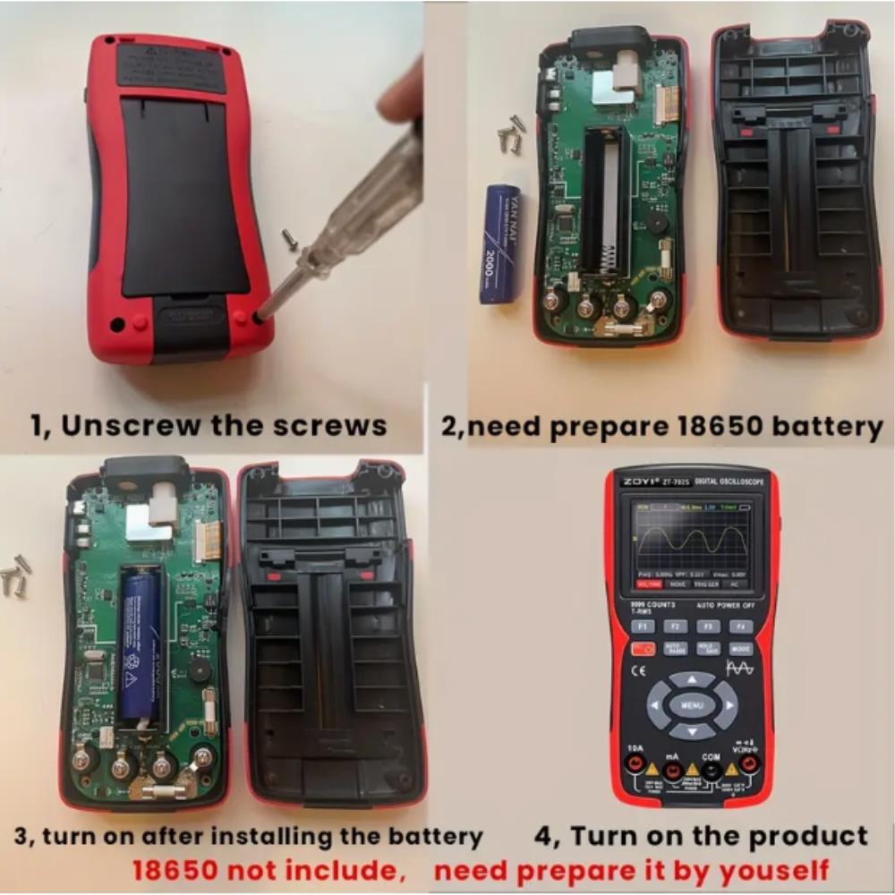 T-702S 2-in-1 handheld digital automotive oscilloscope multimeter, single channel 10MHZ bandwidth